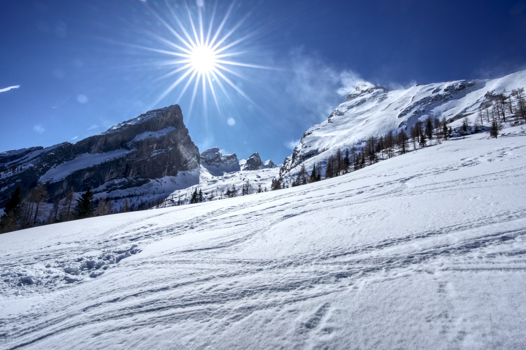 Watzmann mit Frau und Kindern - Schneeschuhtour zum Falzkopf