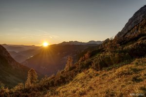 Sonnenaufgang hinter dem Tennengebirge