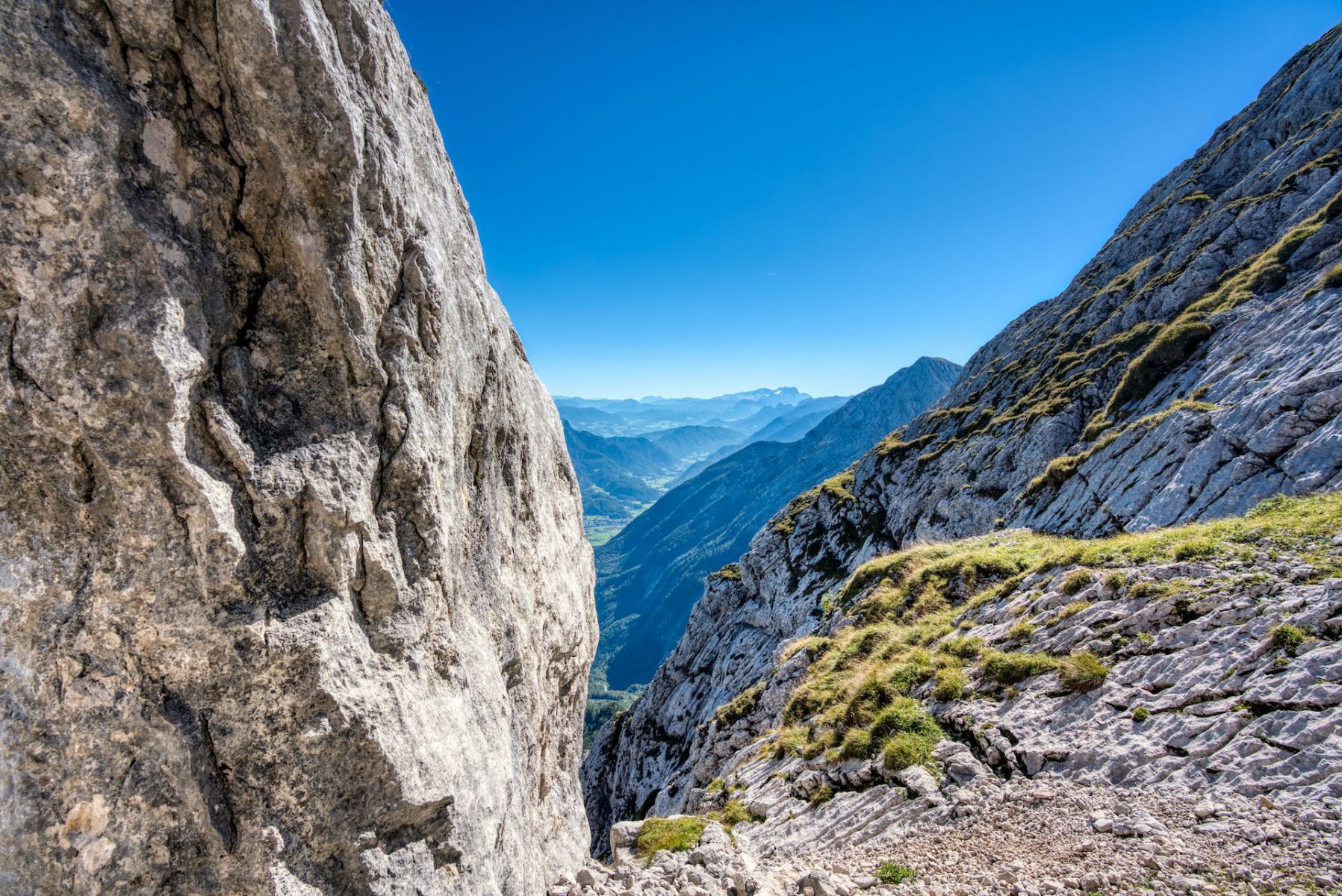 Bergtour Hoher Göll über Salzburger Steig. Ausblick Dachstein