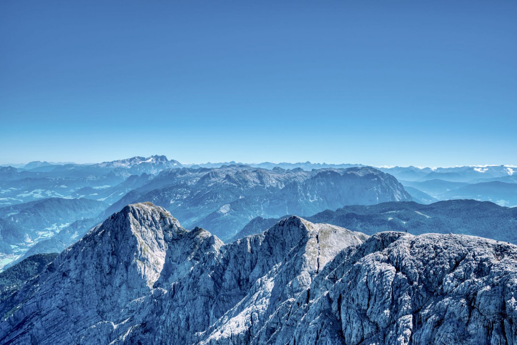 Bergtour Hoher Göll über Salzburger Steig. Ausblick Tennengebirge