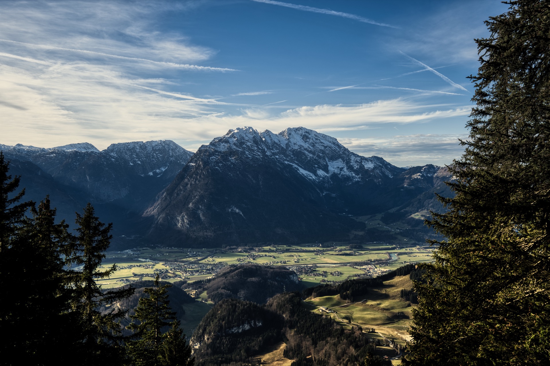 Salzachtal bei Kuchl und Hoher Göll