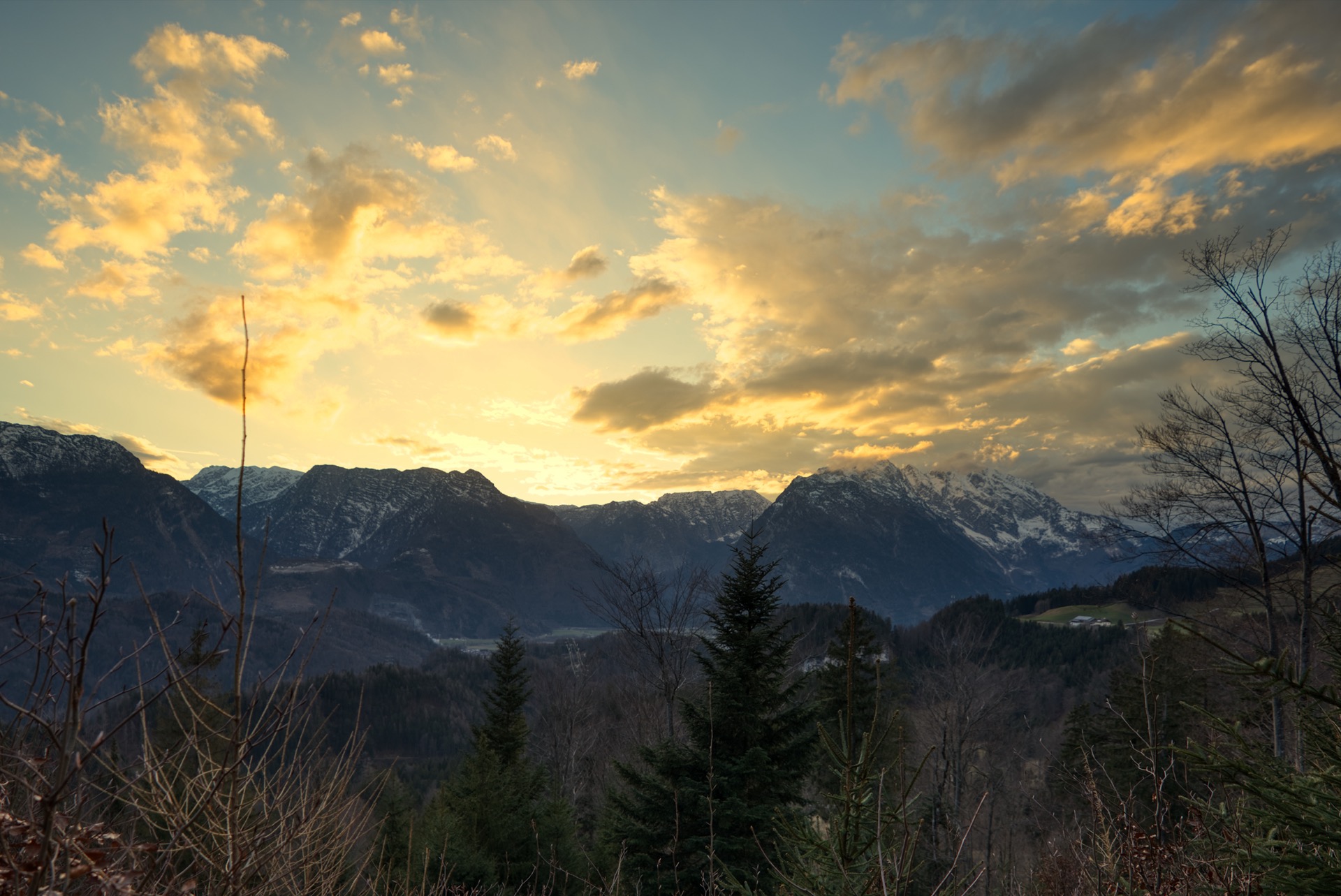 Sonnenuntergang hinter dem Hagengebirge