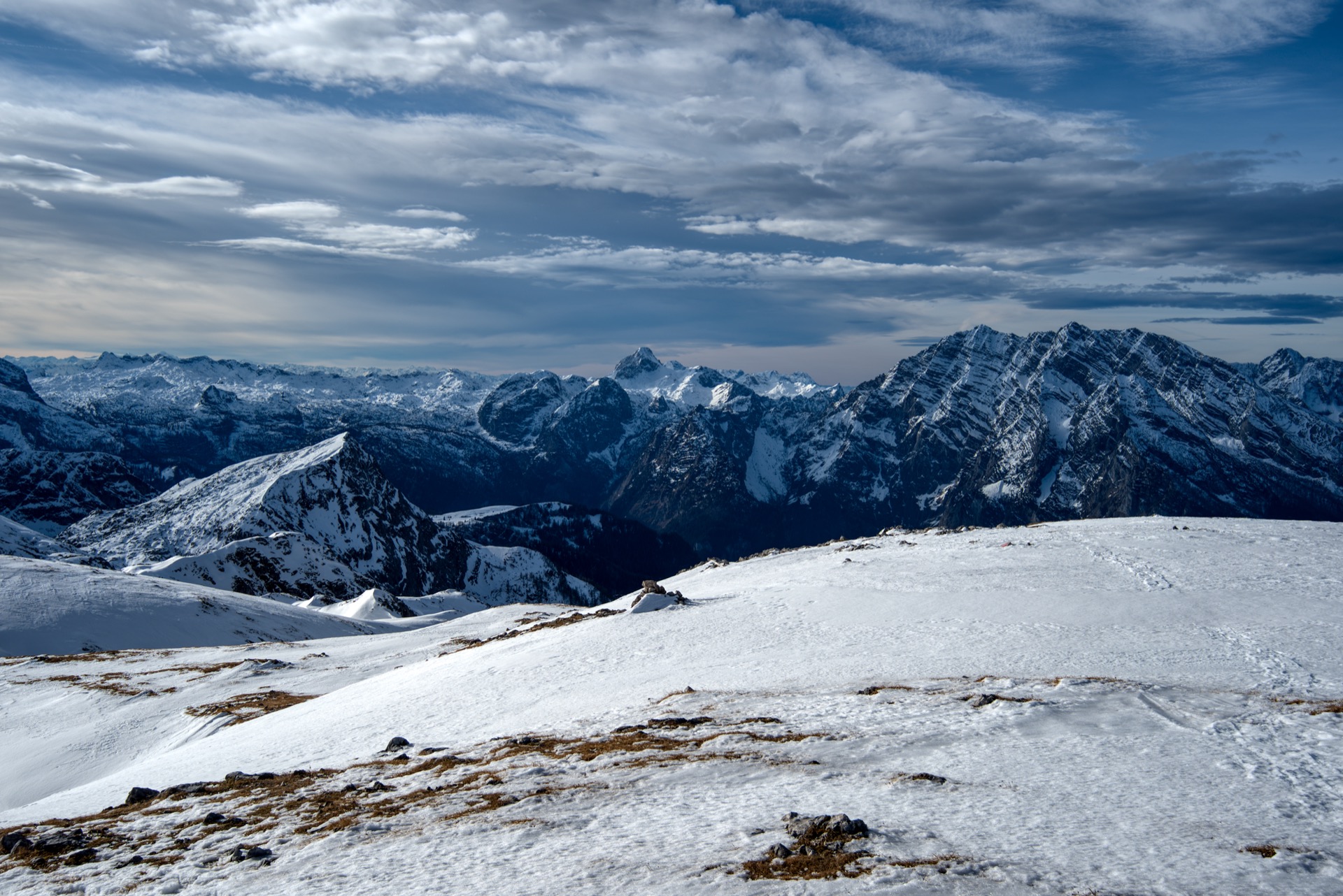 Fagstein Hundstod und Watzmann vom Schneibstein